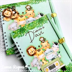 Combo Livro do Bebê + Caderneta de Vacina Safari