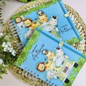 Combo Livro do Bebê + Caderneta de Vacina Safari