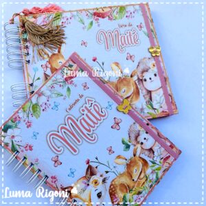 Combo Livro do Bebê + Caderneta de Vacina Bosque