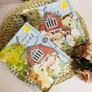 Combo Livro do Bebê + Caderneta de Vacina Fazendinha