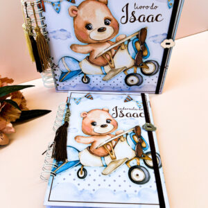 Combo Livro do Bebê + Caderneta de Vacina Urso Aviador