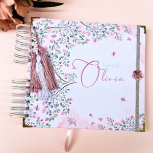 Livro do Bebê Floral Lilás