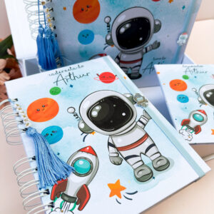 Combo Caixa + Livro do Bebê + Caderneta Astronauta