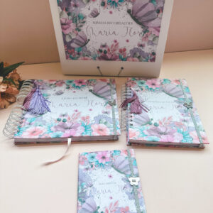 Combo Caixa + Livro do Bebê + Caderneta Jardim das Borboletas