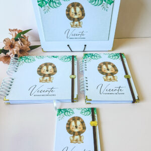 Combo Caixa + Livro do Bebê + Caderneta Leãozinho