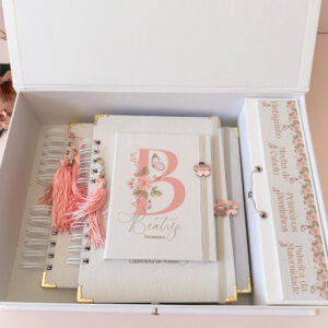 Combo Maternidade Afetiva Memórias - Letra com Borboleta Rosê