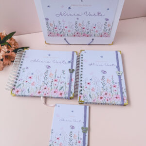 Combo Caixa + Livro do Bebê + Caderneta  Jardim das Borboletas