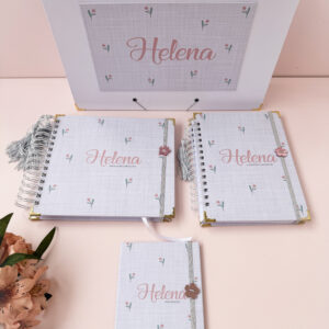 Combo Maternidade Afetiva Memórias - Linho Cinza Floral