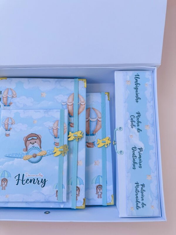 Combo Maternidade Afetiva Memórias - Urso Aviador Henry - Imagem 2