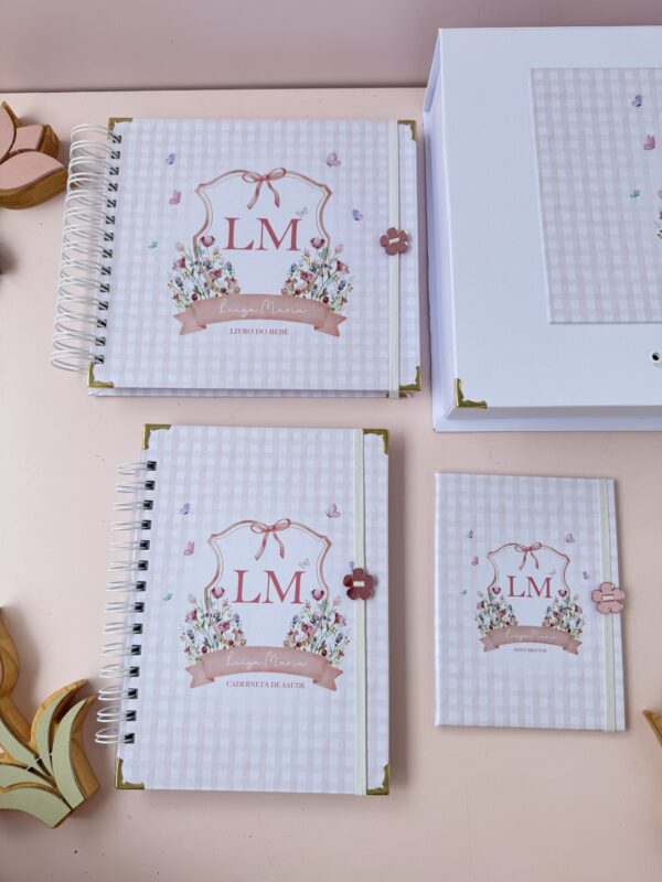 Combo Maternidade Afetiva – Monograma Floral Xadrez - Imagem 4