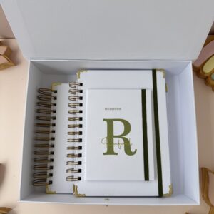 Combo Caixa + Livro do Bebê + Caderneta - Verde Luxo Rafael