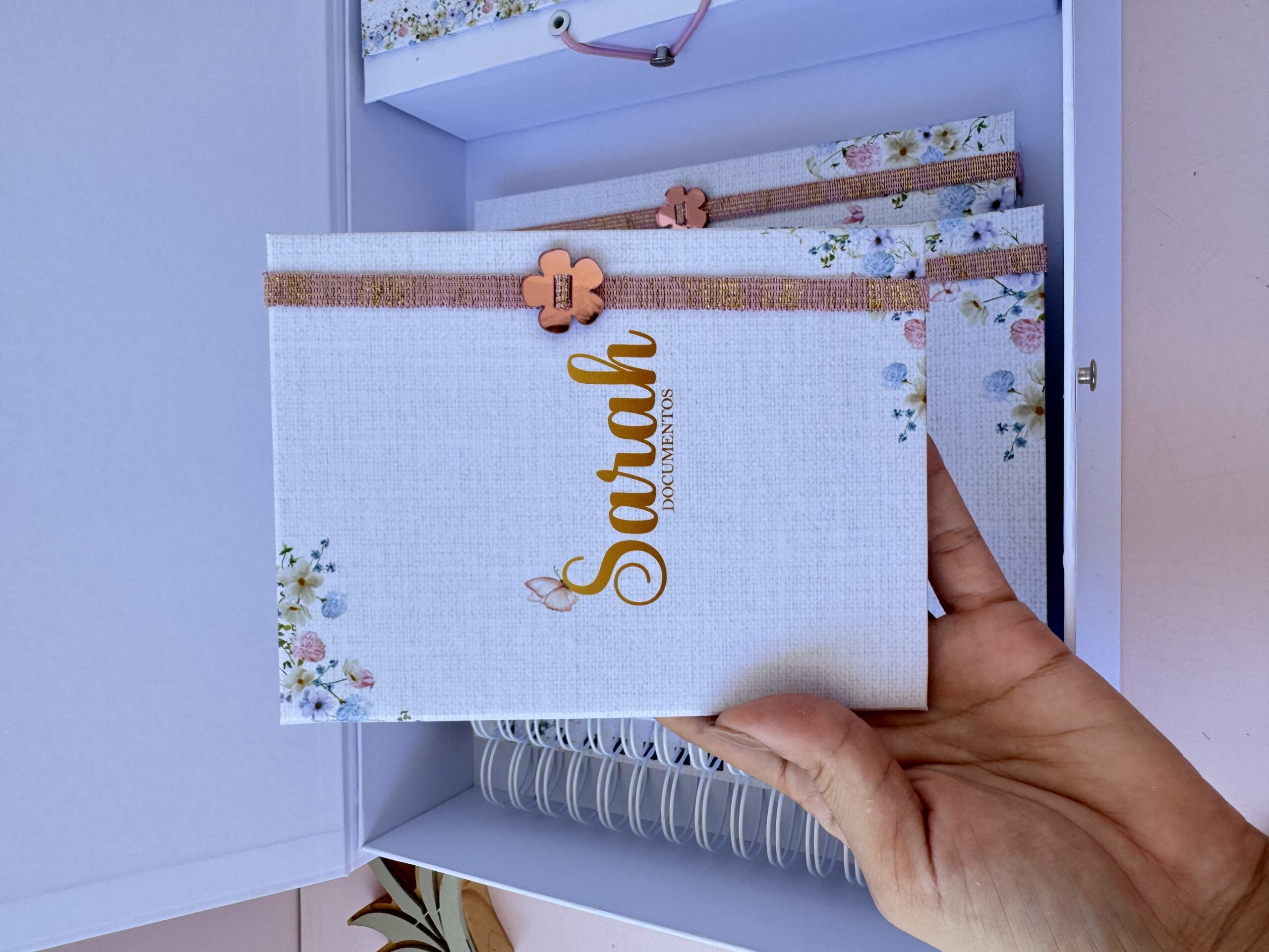 Combo Maternidade Afetiva - Floral Azul com Rosa - Imagem 3
