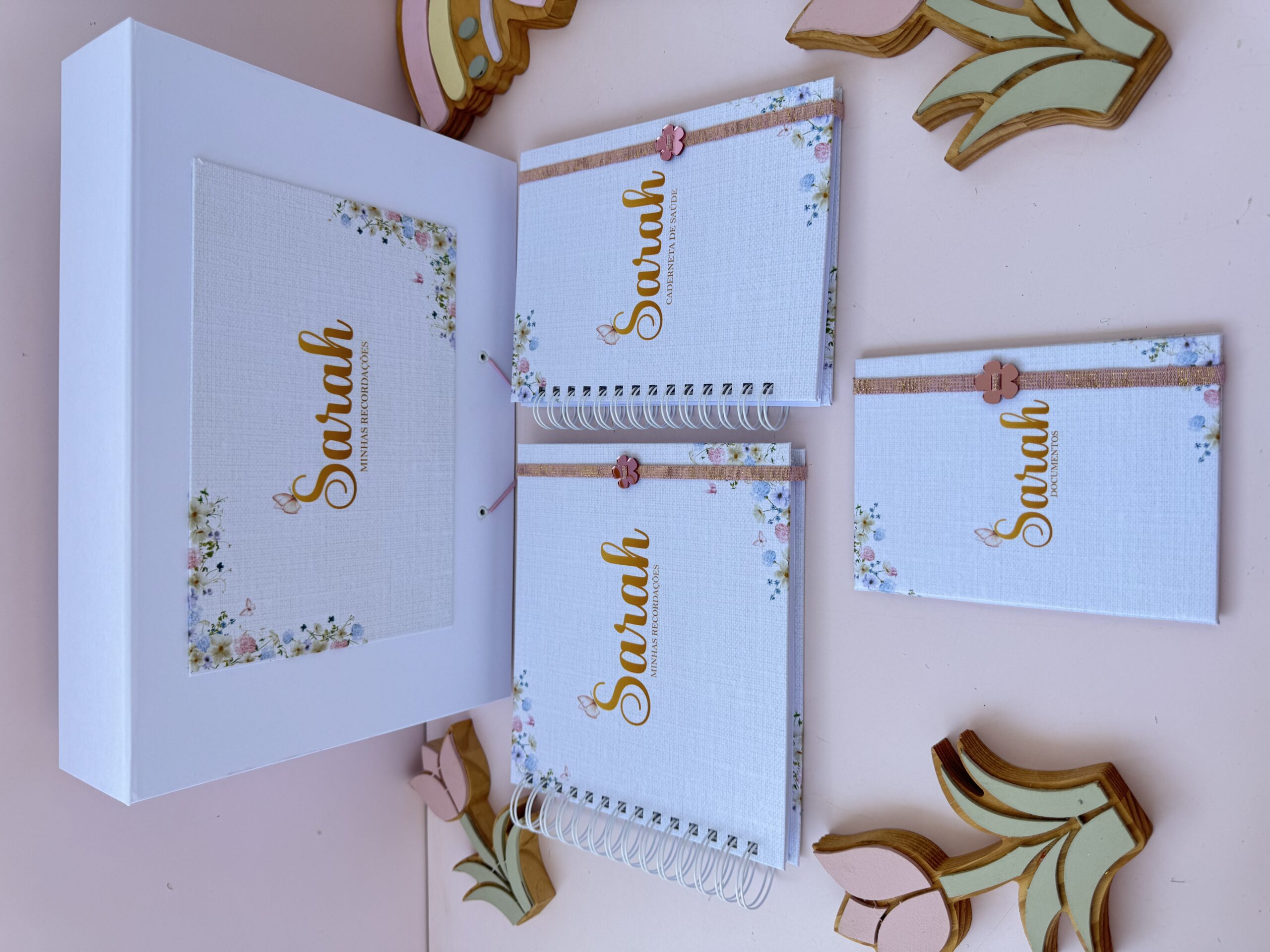 Combo Maternidade Afetiva - Floral Azul com Rosa - Imagem 4