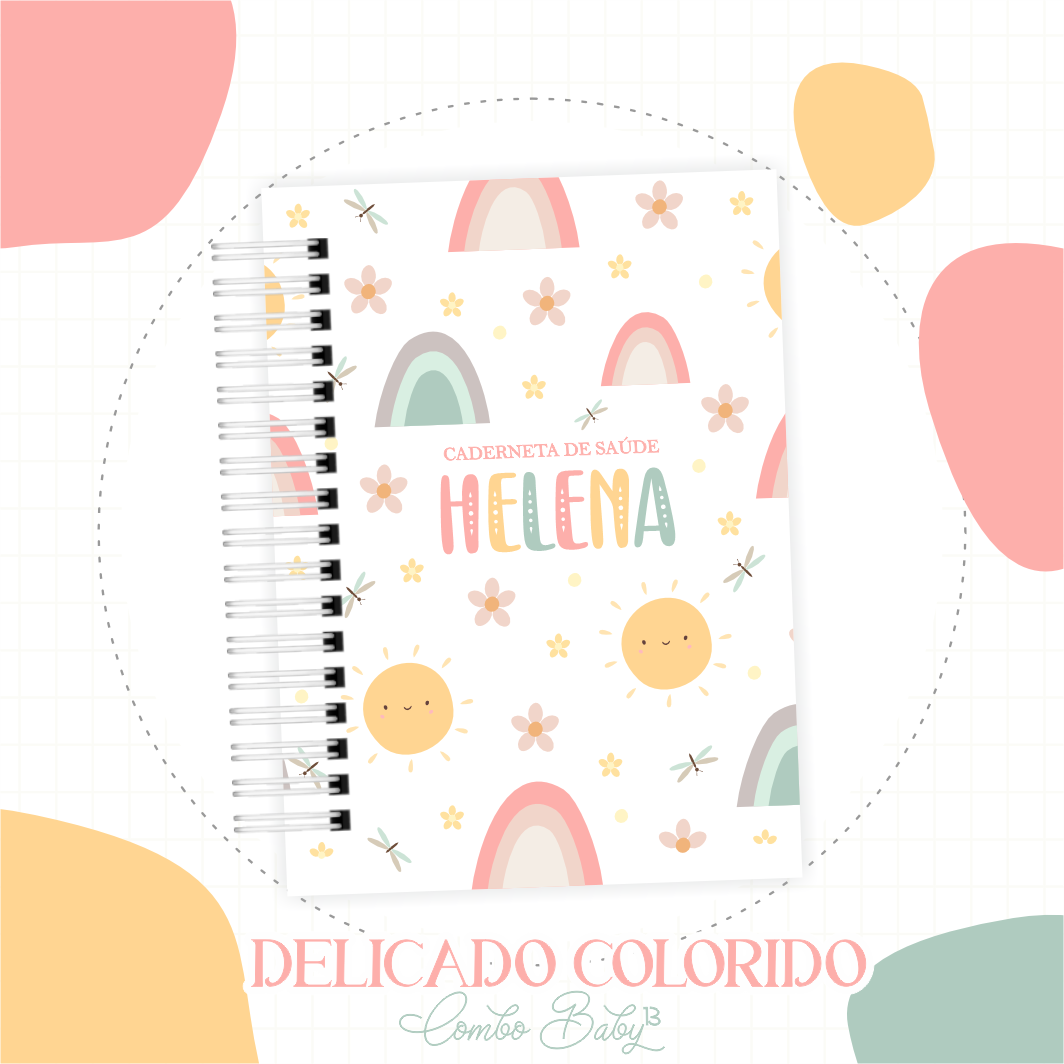 Caderneta de Vacina - Colorido Delicado