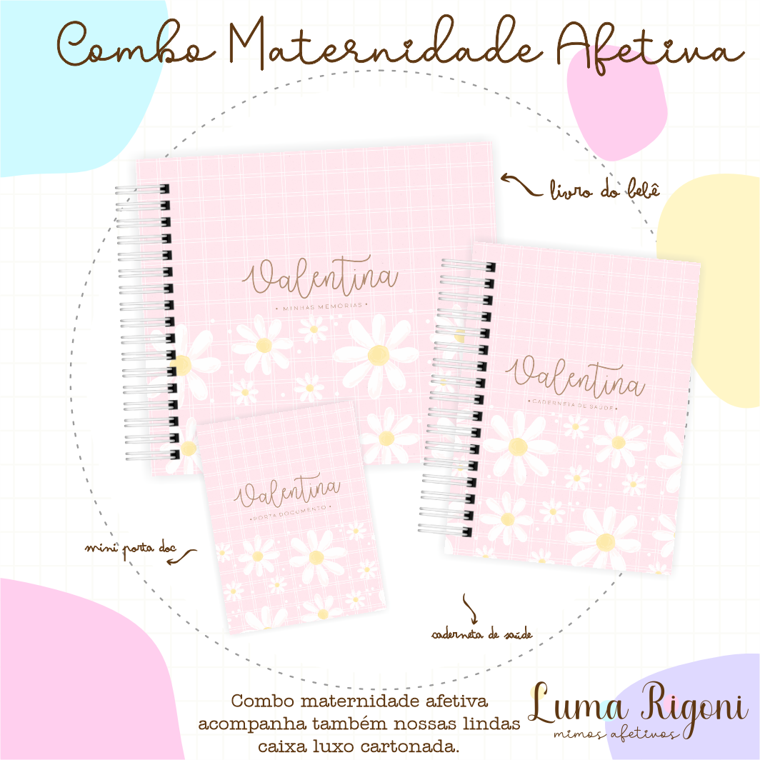 Combo Maternidade Afetiva - Margarida Rosa
