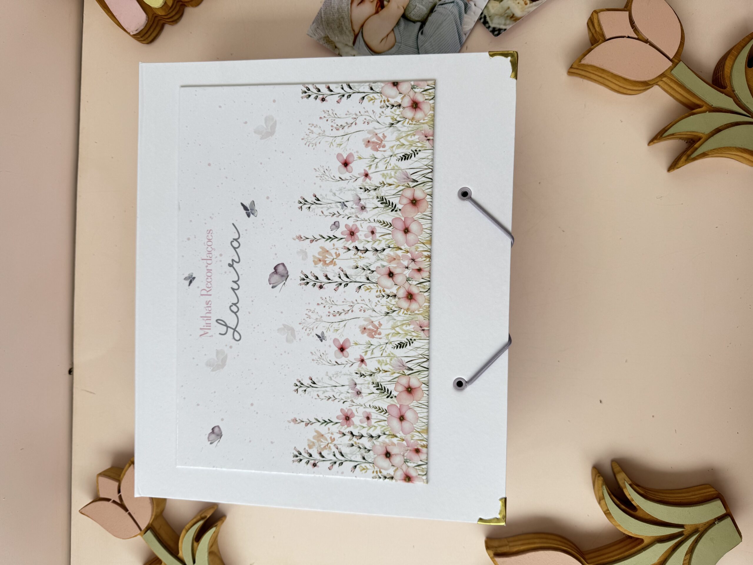 Combo Caixa + Livro do Bebê + Caderneta - Jardim da Rosa - Imagem 4