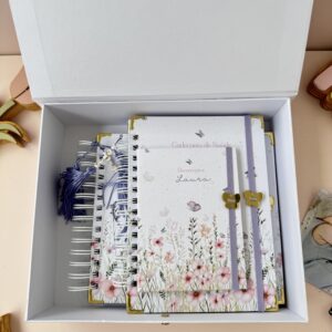 Combo Caixa + Livro do Bebê + Caderneta - Jardim da Rosa