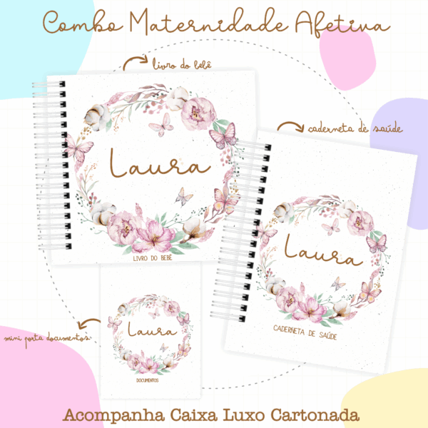 Combo Maternidade Afetiva - Monograma Borboleta