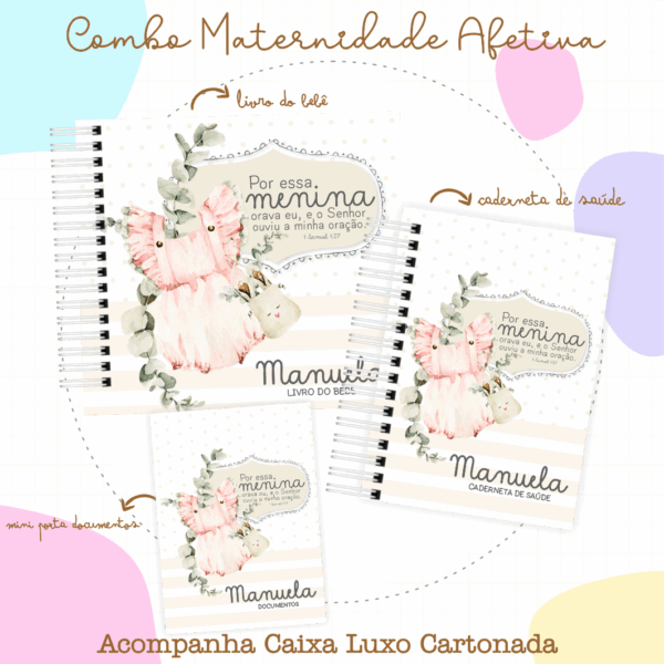 Combo Maternidade Afetiva - Por essa Menina Orava Eu