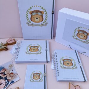 Combo Maternidade Afetiva + Porta Doc G - Ursinho Roger