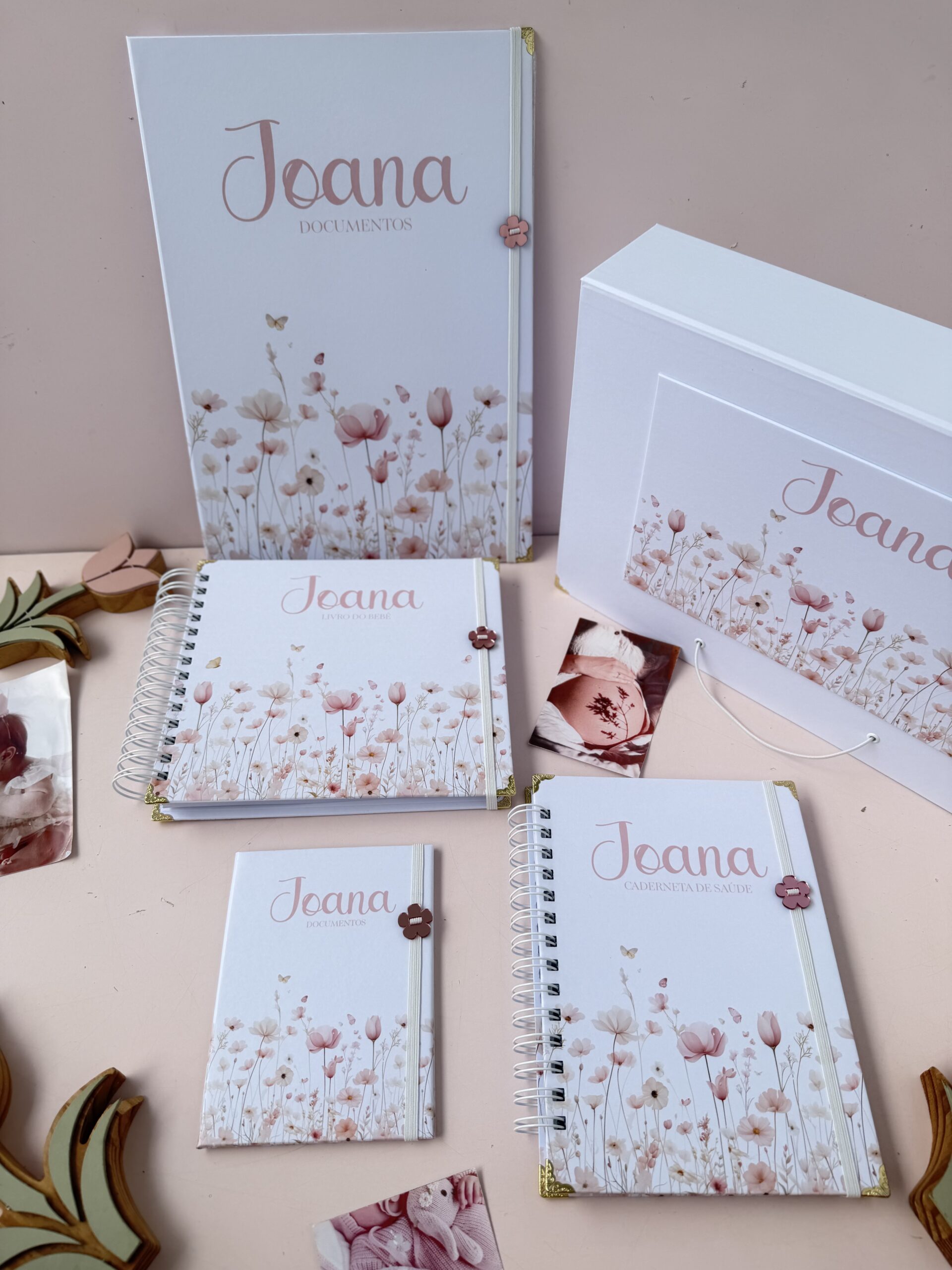 Combo Maternidade Afetiva + Porta Doc G - Floral Joana