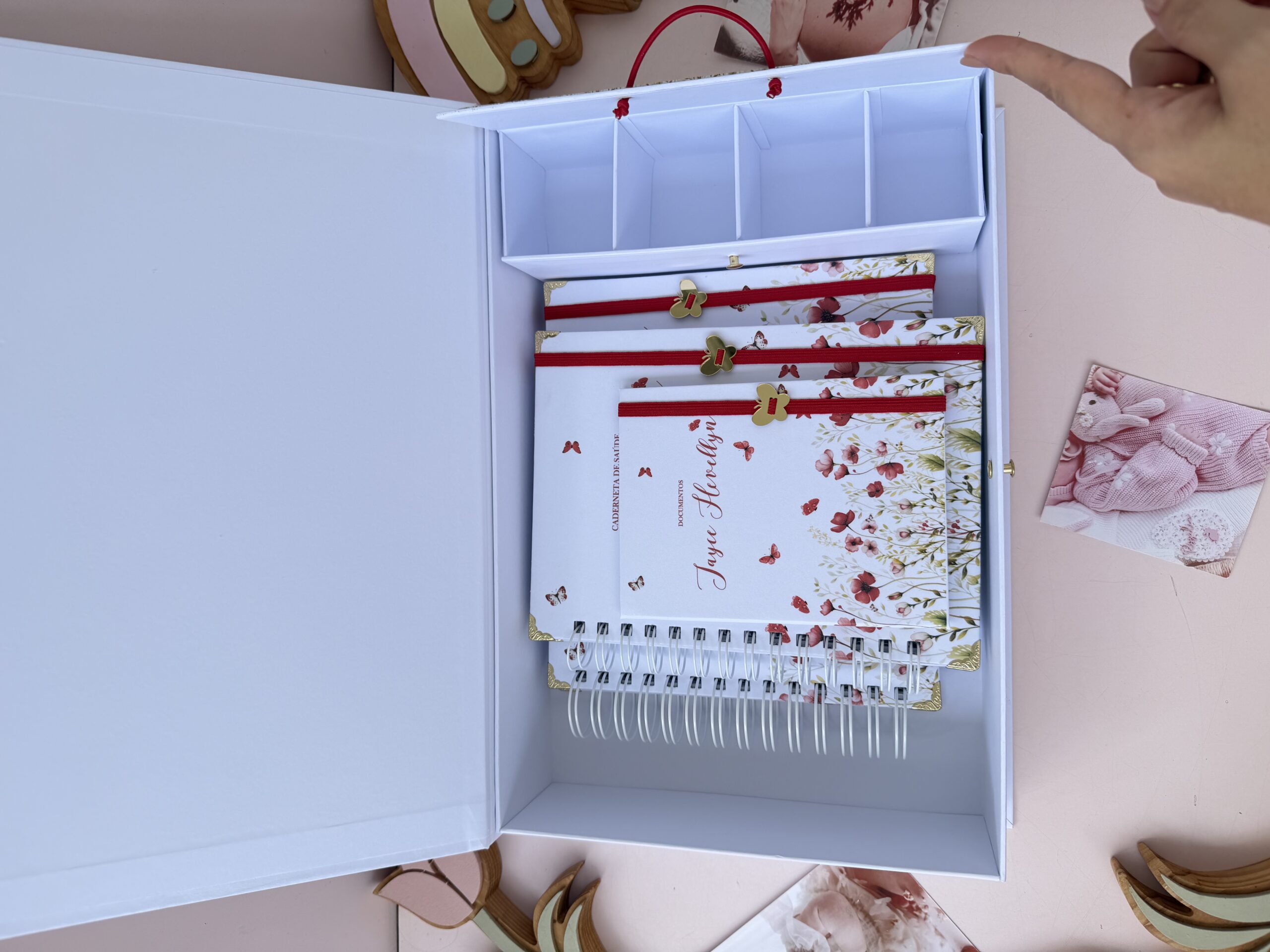 Combo Maternidade Afetiva + Porta Doc G - Floral Vermelho - Imagem 6