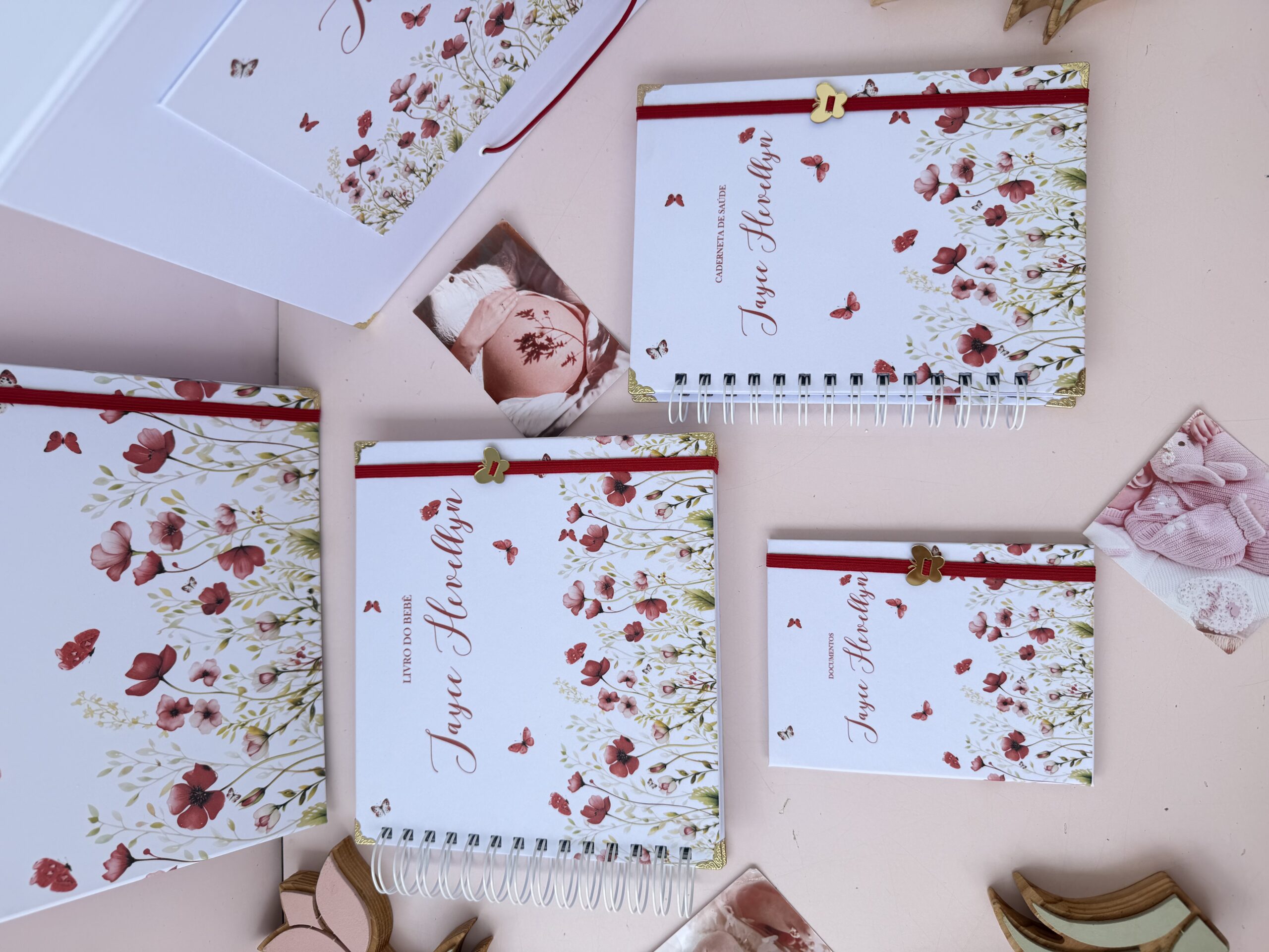 Combo Maternidade Afetiva + Porta Doc G - Floral Vermelho - Imagem 7