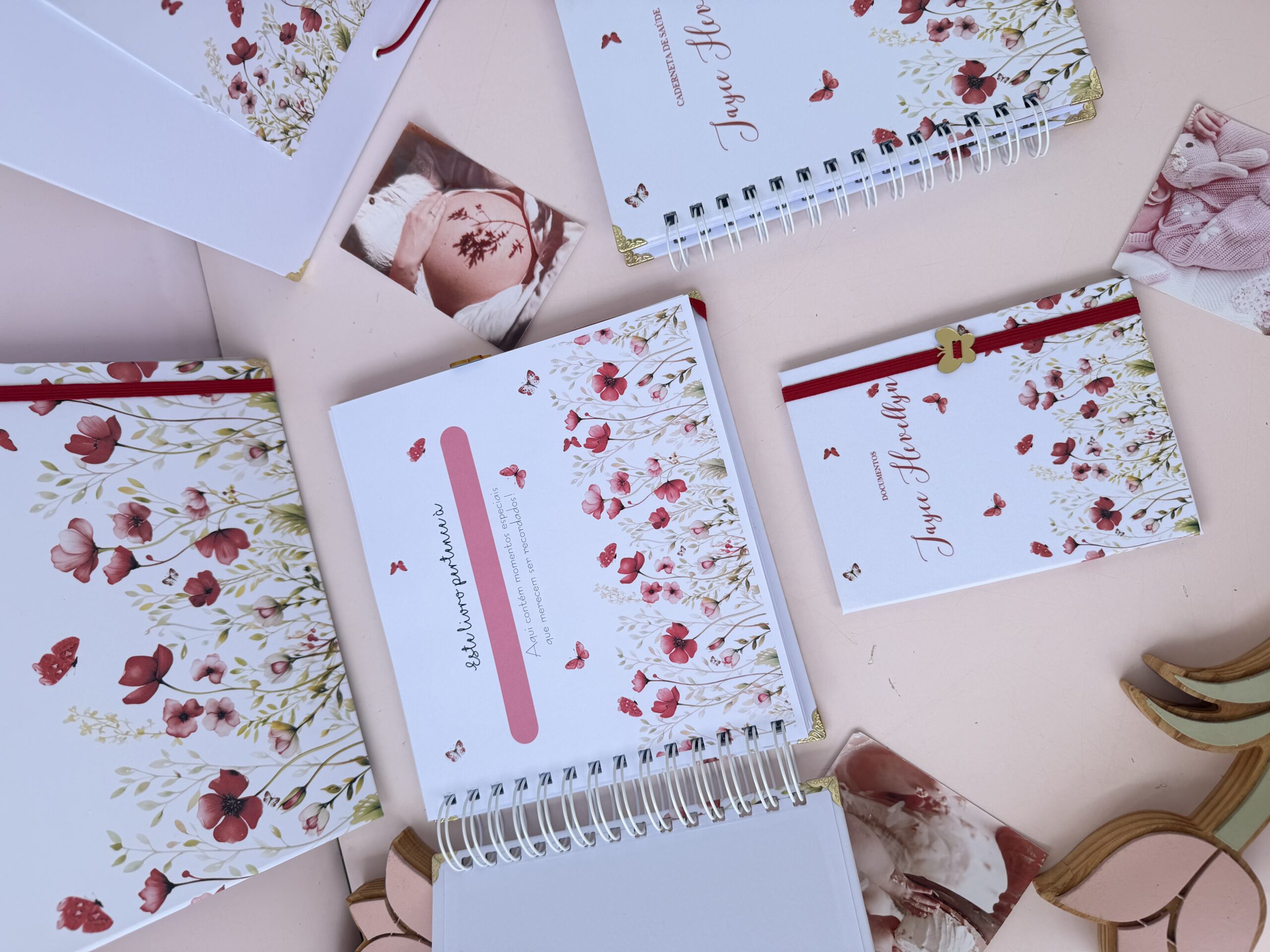 Combo Maternidade Afetiva + Porta Doc G - Floral Vermelho - Imagem 8