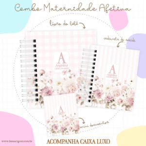 Combo Maternidade Afetiva + Porta Doc -  Floral Amado 01