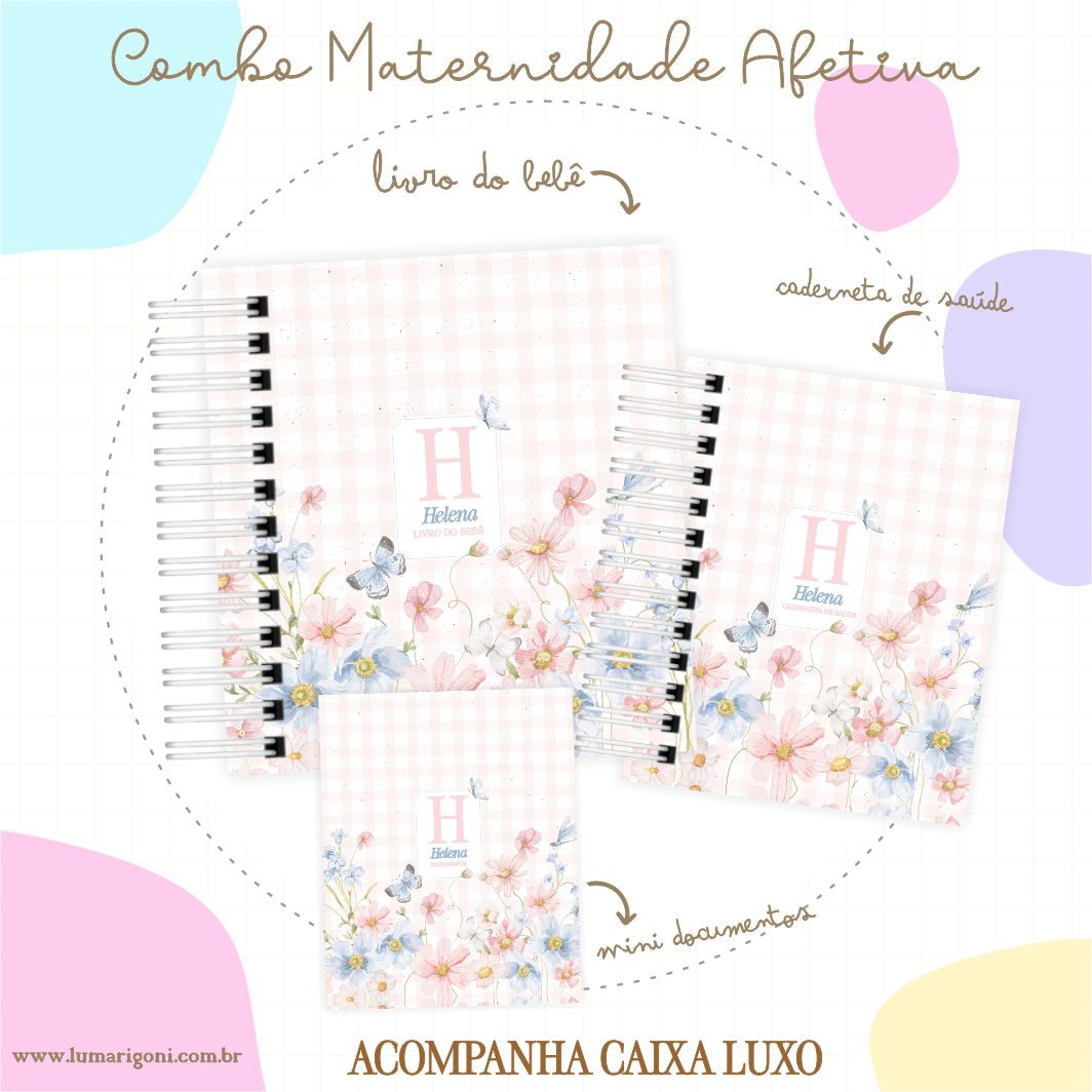 Combo Maternidade Afetiva + Porta Doc - Floral Amado 03