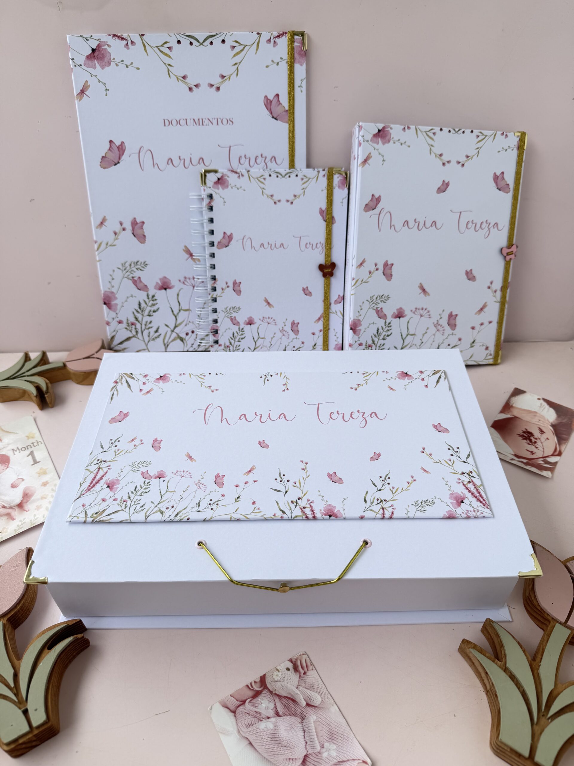 Combo Completo Luxo dos Sonhos- Floral Laura com Dourado - Imagem 5