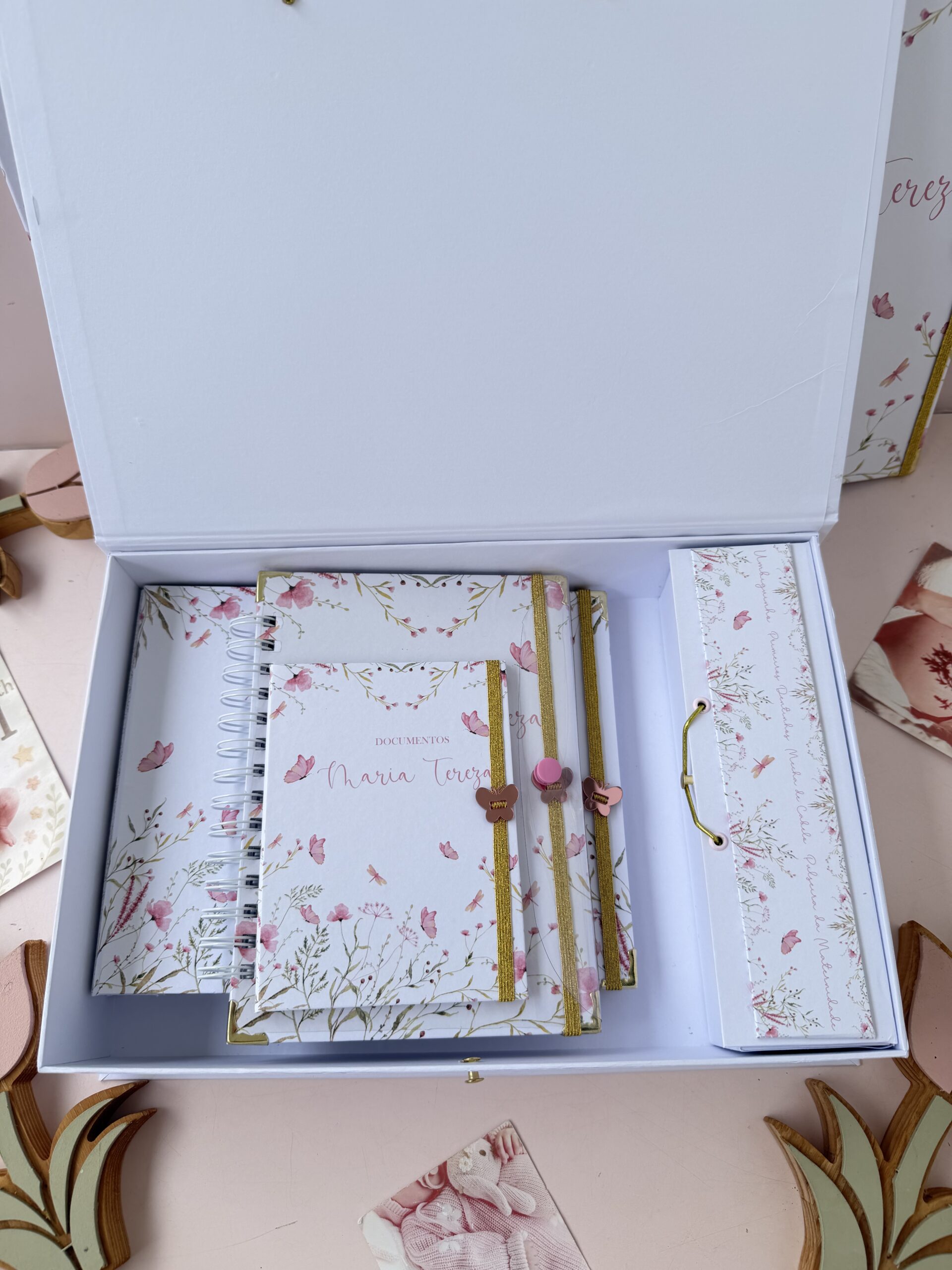 Combo Completo Luxo dos Sonhos- Floral Laura com Dourado - Imagem 6