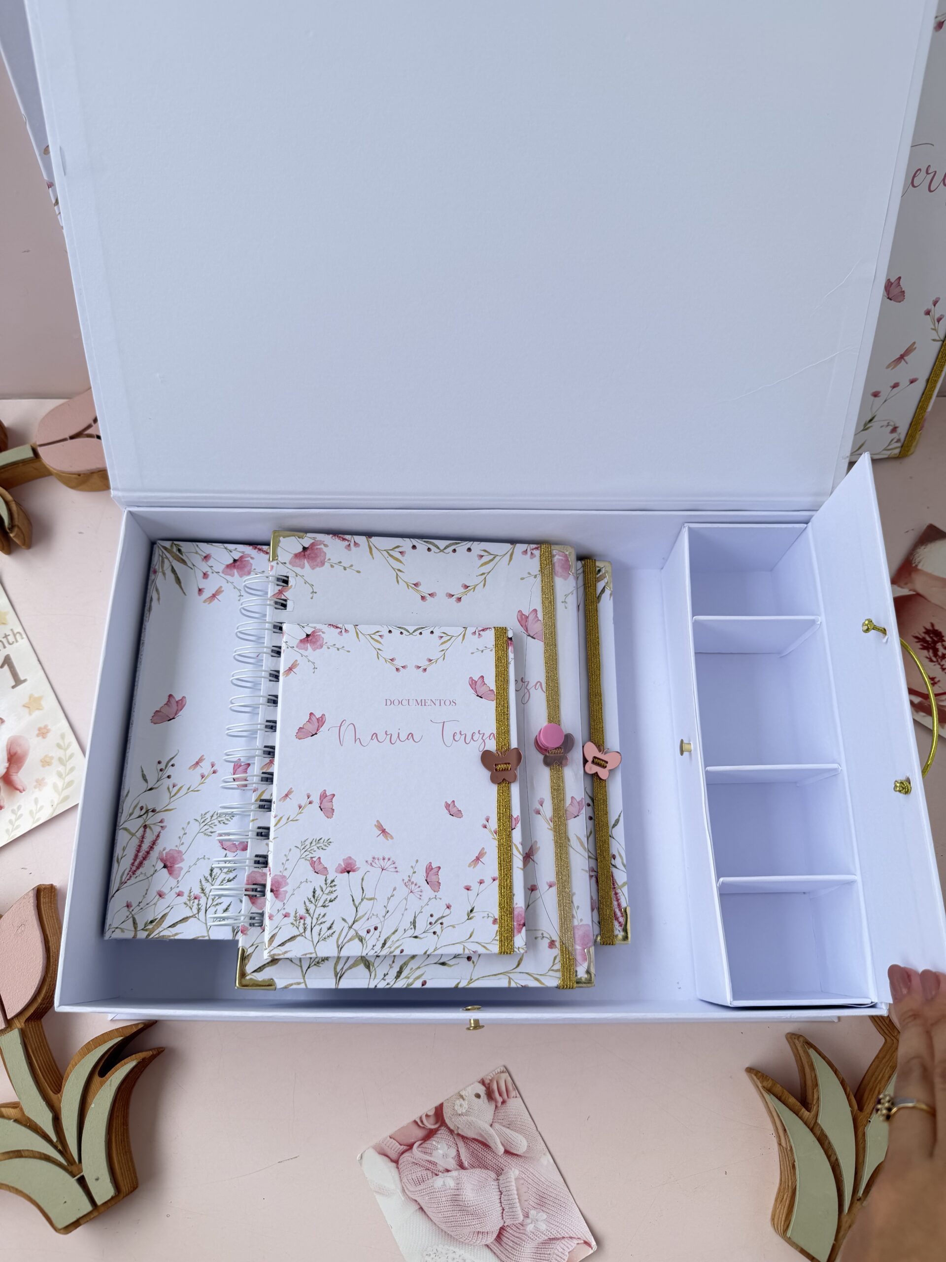 Combo Completo Luxo dos Sonhos- Floral Laura com Dourado - Imagem 7