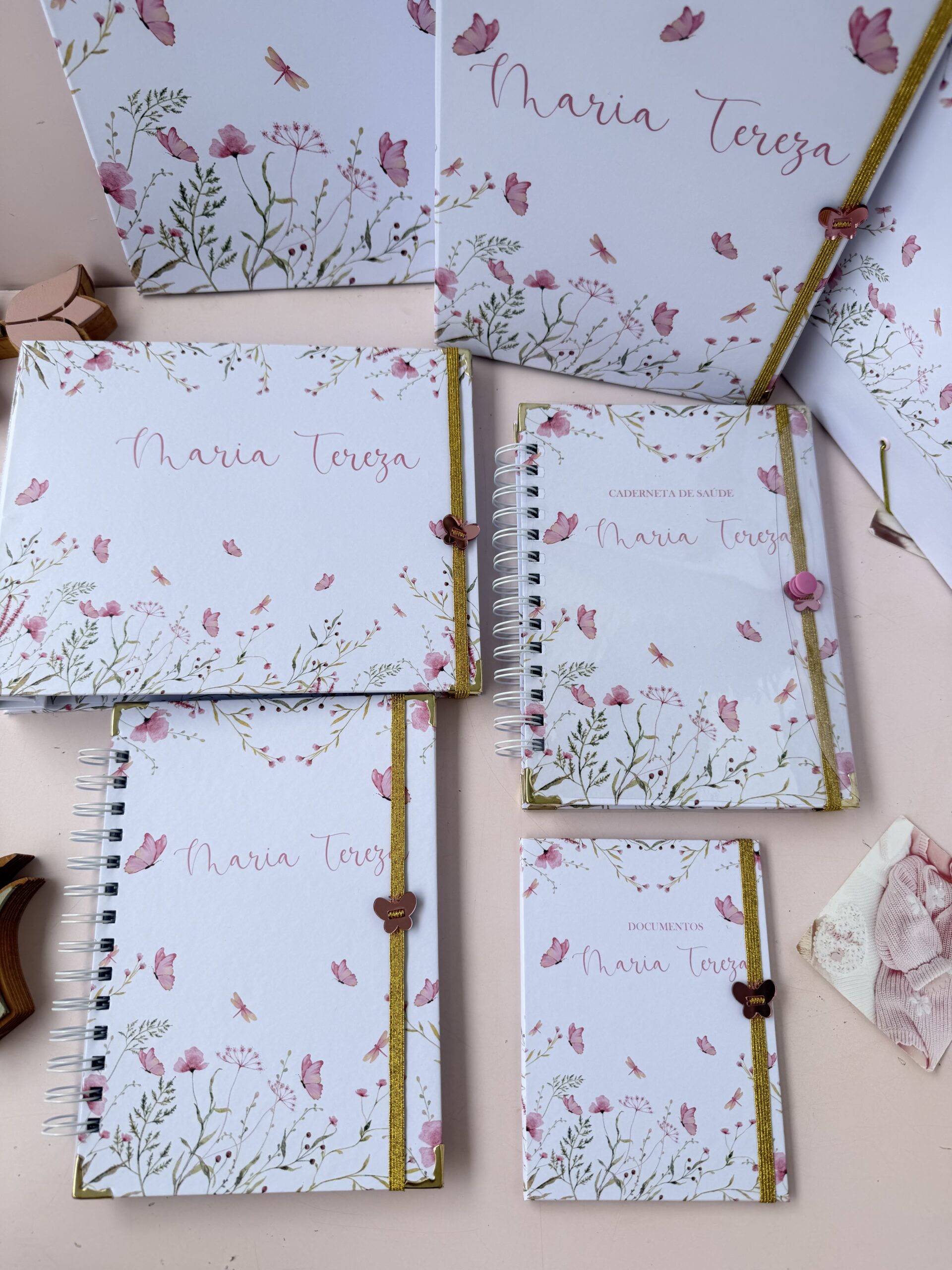Combo Completo Luxo dos Sonhos- Floral Laura com Dourado - Imagem 8