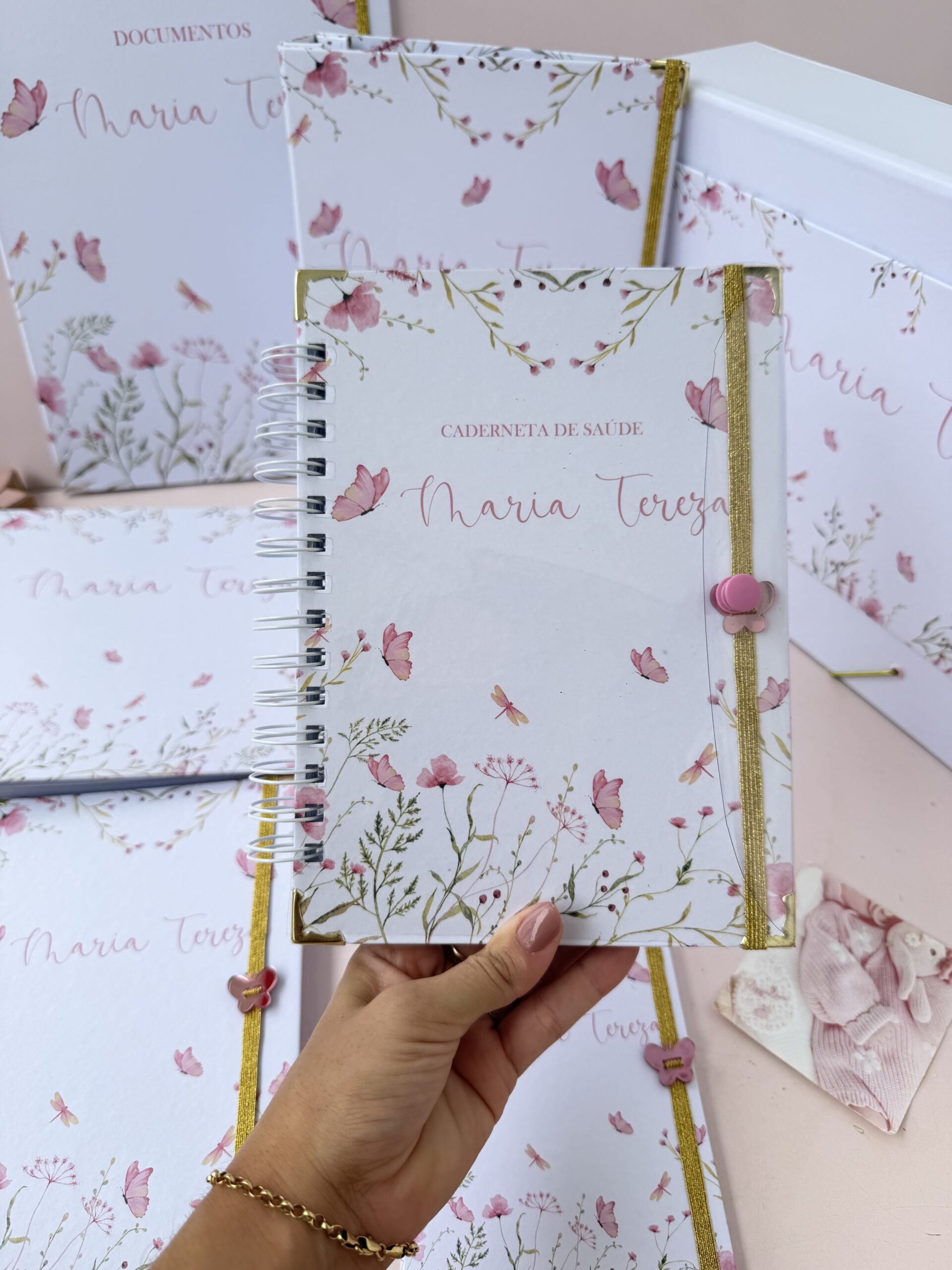 Combo Completo Luxo dos Sonhos- Floral Laura com Dourado - Imagem 9
